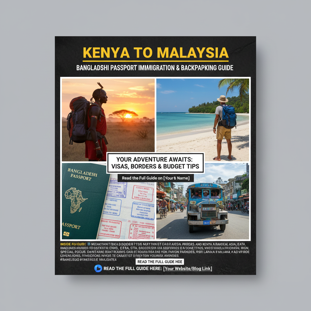 Kenya to Malaysia: Immigration and Backpacking Guide on a Bangladeshi Passport