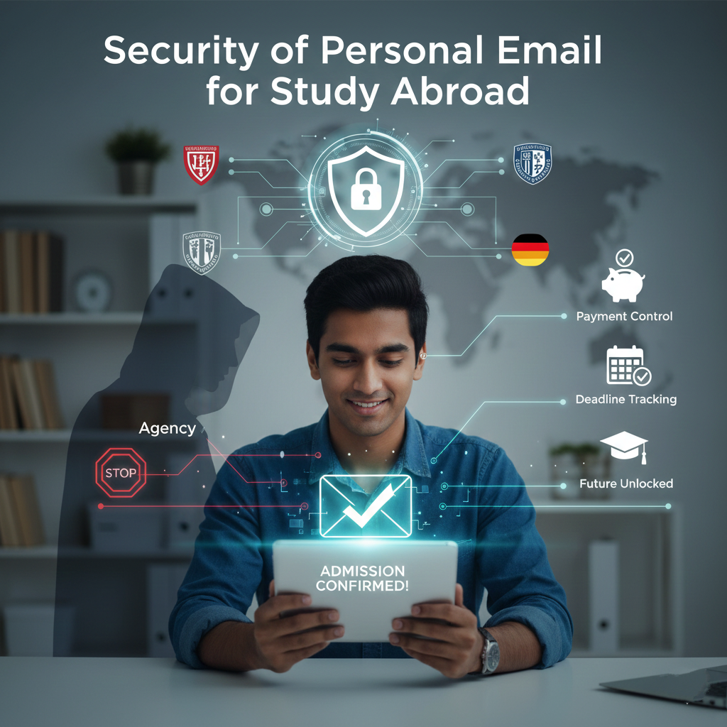 Security of using personal email for study abroad applications