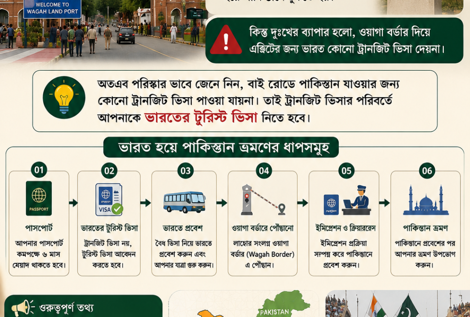 ভারত হয়ে বাই রোডে পাকিস্তান ভ্রমনের প্রসেস